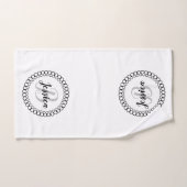 Onyx Ensemble de serviettes de bain Monogramme Cir (Serviette à main)