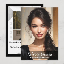 Onyx Fade Pageant handtekening Kaart