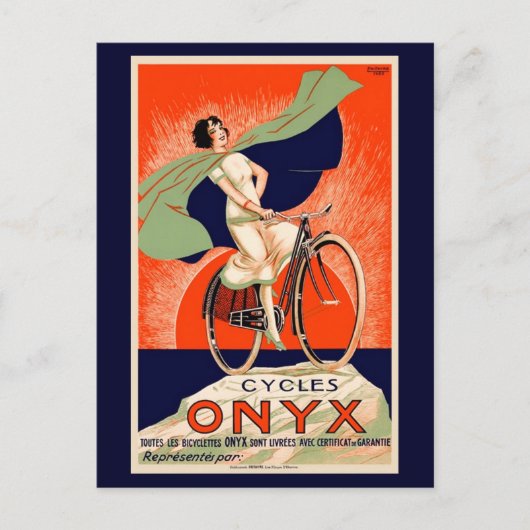 onyx-fietsreclame briefkaart (Voorkant)
