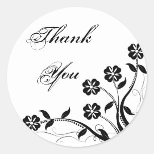Onyx Floral Swirl Dank u Sticker