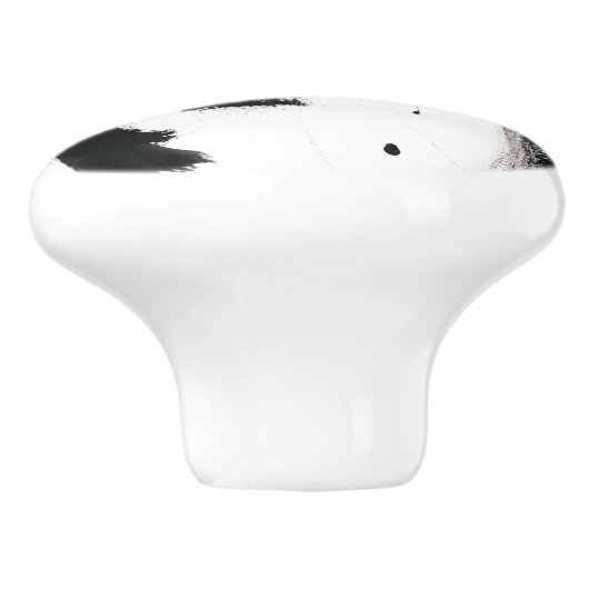 Onyx Gesture - zwarte verflijnen Keramische Knop (Zijkant)