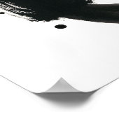 Onyx Gesture - zwarte verflijnen Poster (Hoek)