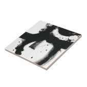 Onyx Gesture - zwarte verflijnen Tegeltje (Zijkant)