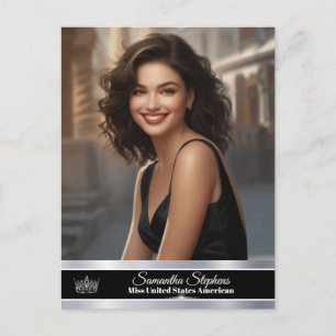 Onyx Shine EenZijdige Pageant Promo Briefkaart