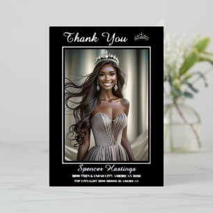 Onyx Shine Folie bedrukt Dank u kaart