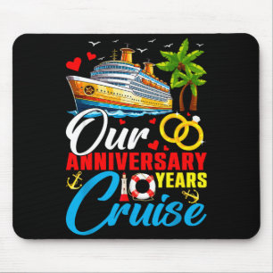 Onze 10 jaar jubileum cruise echtgenoot echtgenote muismat