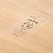 Onze 1e Kerst als Grootouders Acryl Foto Uitnodigingen (Laagn)