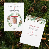 Onze 1e Kerstmis als Grootouders Kind Foto Kaart