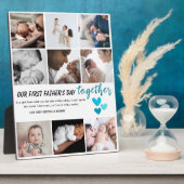Onze 1e Vaderdag samen - Aangepaste 9-foto Fotoplaat (Zijkant)
