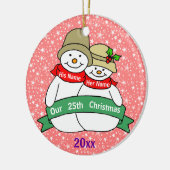 Onze 25e Kerstmis Keramisch Ornament (Links)