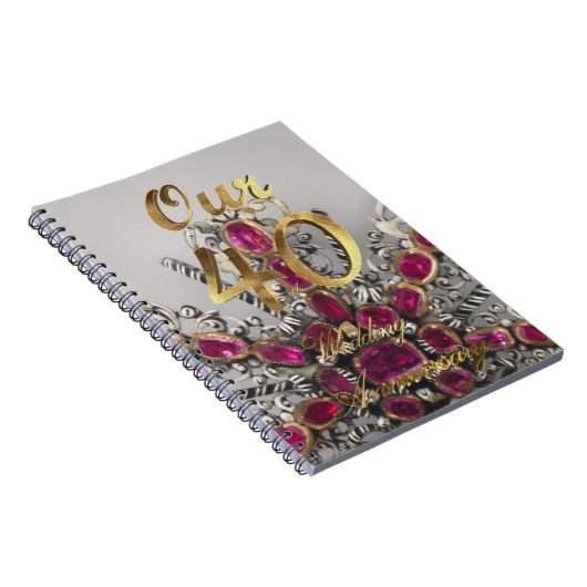 Onze 40e bruiloft met antiterreuracties notitieboek (Rechterzijde)