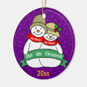 Onze 4e Kerstdag Keramisch Ornament (Links)