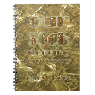 Onze 50e bruiloft Jubileum Gastboekgoud Notitieboek