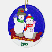 Onze 50e Kerstmis Keramisch Ornament (Links)