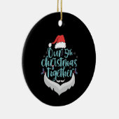 Onze 5e kerstfeest in combinatie met een paar mens keramisch ornament (Rechts)