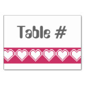 Onze 8-bits harten in Raspberry Table Kaart (Achterkant)