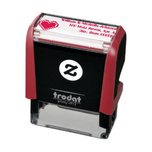 Onze 8-bits harten zelfinktende adresstempel  stempel
