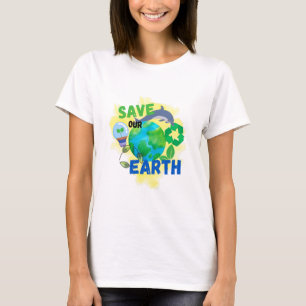 Onze aarde redden t-shirt