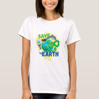 Onze aarde redden t-shirt