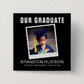 Onze Afstuderen Instant Photo | AFSTUDEREN Vierkante Button 5,1 Cm (Voorkant)