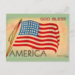 Onze Amerikaanse Vlag Ansichtkaart Briefkaart