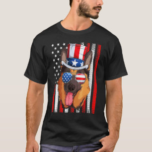 Onze Amerikaanse Vlag Duitse Herdershond 4 juli Pa T-shirt