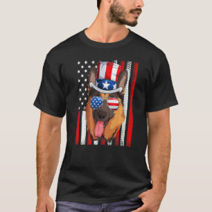 Onze Amerikaanse Vlag Duitse Herdershond 4 juli Pa T-shirt