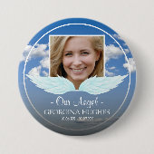 Onze Angel Custom Photo Funeral Ronde Button 7,6 Cm (Voorkant)
