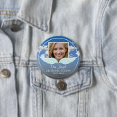Onze Angel Custom Photo Funeral Ronde Button 7,6 Cm (In situ)