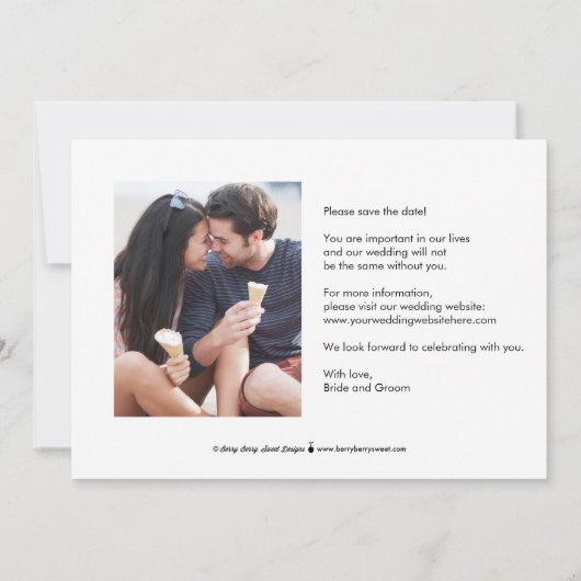 Onze Avontuur Bewerkbare Kleur Sla de datum Kaart (Achterkant)