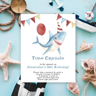 Onze Baby Shark Tijdcapsule 1e verjaardag Poster