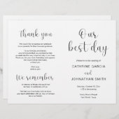 Onze beste dag, Modern Wedding Foldable Programma (Voorkant / Achterkant)