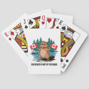 Onze Bever Is Niet Te Koop Canadese Trots Pokerkaarten