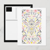 onze bijen beschermen briefkaart (Voorkant / Achterkant)