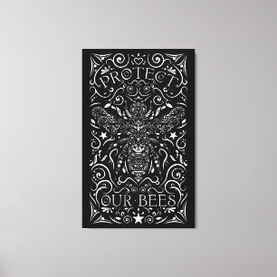 onze bijen beschermen canvas afdruk