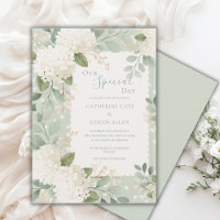 Onze Bijzondere Dag Witte Hortensia's Vintage Brui