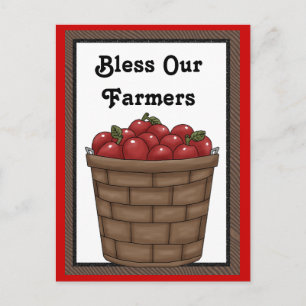 Onze boeren maken briefkaart van appelbushel schoo