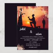 Onze boho rustieke moderne elegante Twilight bruil Kaart (Voorkant / Achterkant)