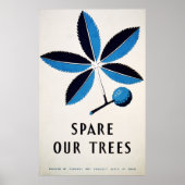 Onze bomen besparen poster (Voorkant)
