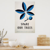 Onze bomen besparen poster (Keuken)