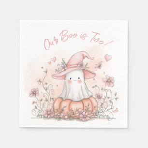 Onze Boo is Twee Halloween Verjaardag Servet