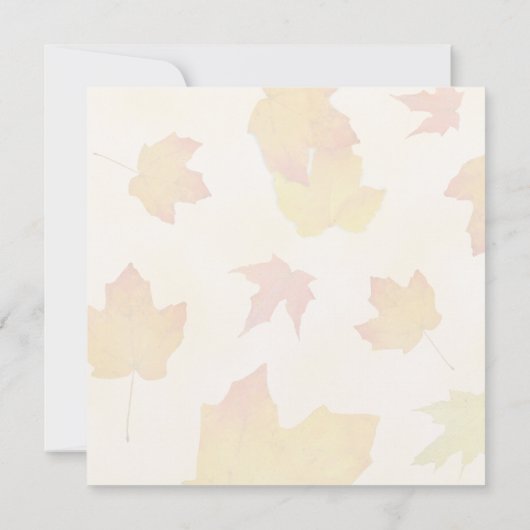 Onze boom, herfst bruiloft plein uitnodiging (Achterkant)