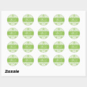 Onze bruiloft Apple Green Damask Sticker (Vel)