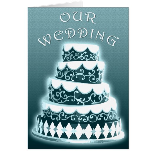 Onze bruiloft : Blue Cake : (Voorkant)