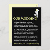 Onze bruiloft briefkaart (Voorkant / Achterkant)