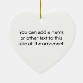 Onze bruiloft- en bruidehemden en -cadeautjes keramisch ornament (Achterkant)