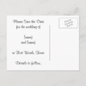 ONZE BRUILOFT  Franse Bunting Save the Date Aankondigingskaart (Achterkant)