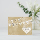 ONZE BRUILOFT  Franse Bunting Save the Date Aankondigingskaart (Staand voorkant)