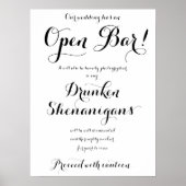 Onze bruiloft heeft een Poster voor open borden (Voorkant)