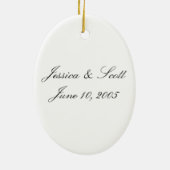 Onze bruiloft keramisch ornament (Achterkant)